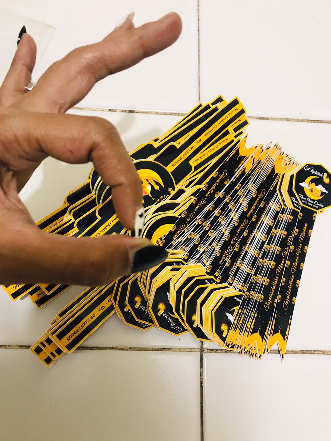 Promo Stiker Toples Lebaran Model Jam / Stiker Toples Nastar Lebaran ( Sebelum Harga Naik )