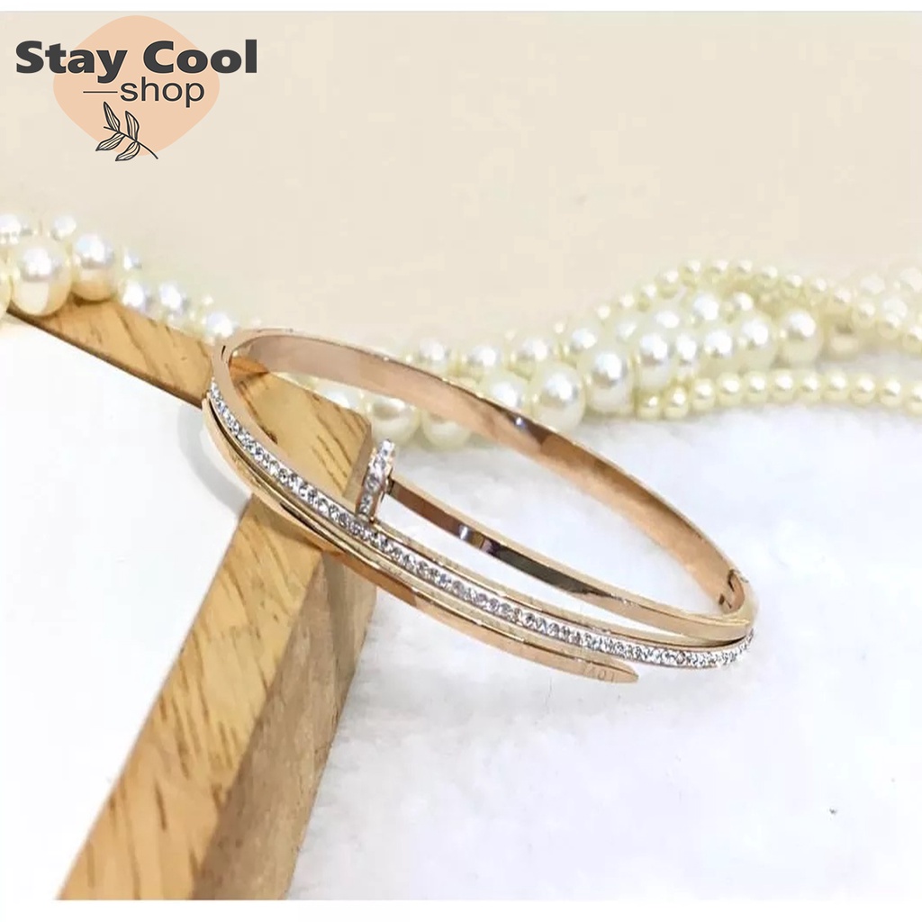 GELANG WANITA ASLI TITANIUM/AKSESORIS WANITA ASLI TITANIUM/PERHIASAN FASHION ASLI TITANIUM