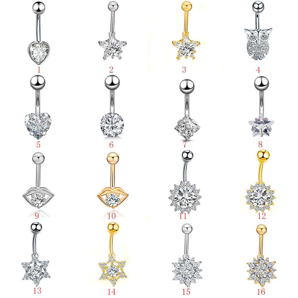 Perhiasan Tindik Perut Nanas Cinta Bedah Cubic Zirconia Cartilage Earring