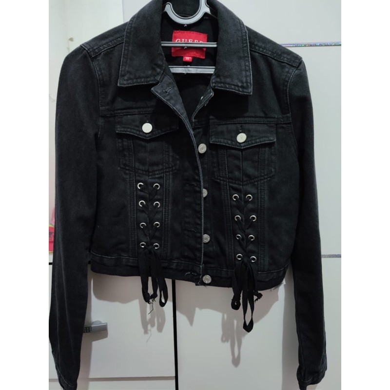 Jaket Jeans crop Guess original