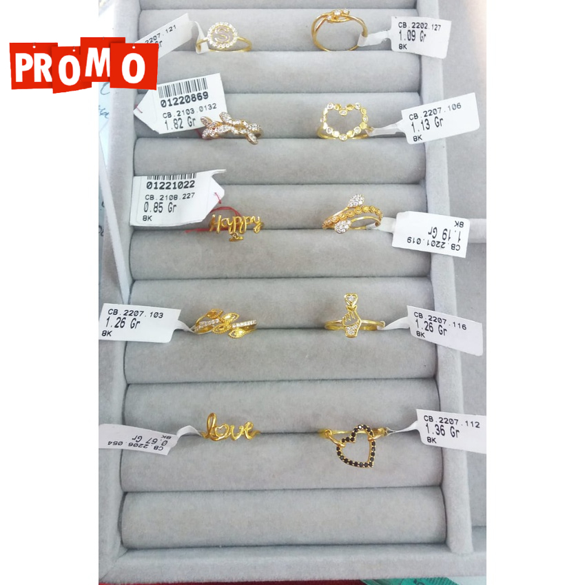 CINCIN WANITA DEWASA PROMO KADAR 375 8KARAT RINGAN MURAH COCOK BUAT KADO