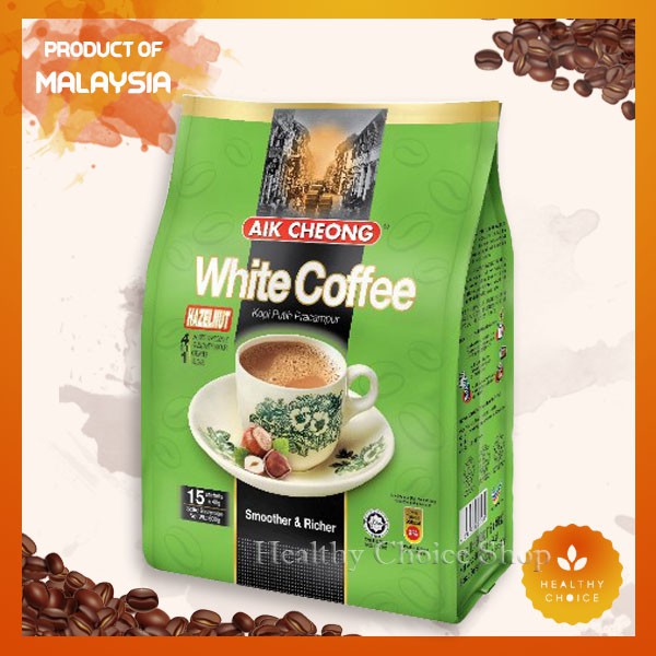 

KOPI AIK CHEONG 4 IN 1 WHITE COFFEE HAZELNUT FLAVOUR RASA HAZELNUT IIMPORT MALAYSIA