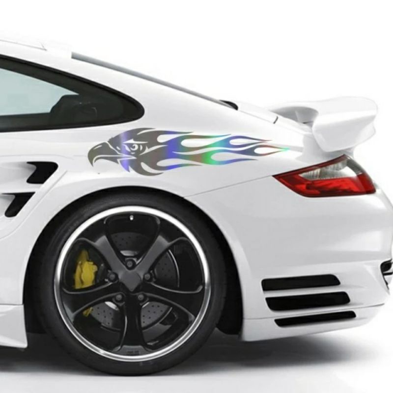Stiker Sticker Mobil Cutting Eagle Api Mobil