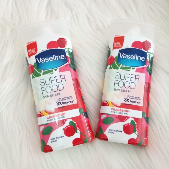 Vaseline Superfood Skin Serum Body Lotion Cranberry 200 ml