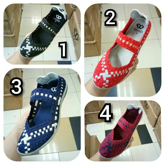 Sepatu Rajut OGGO 914 Flat ORIGINAL