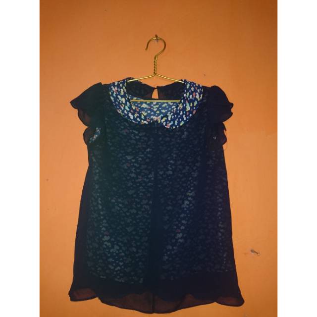 Preloved blouse navy