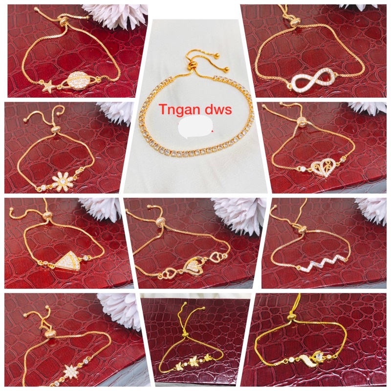 Gelang serut permata gold xuping