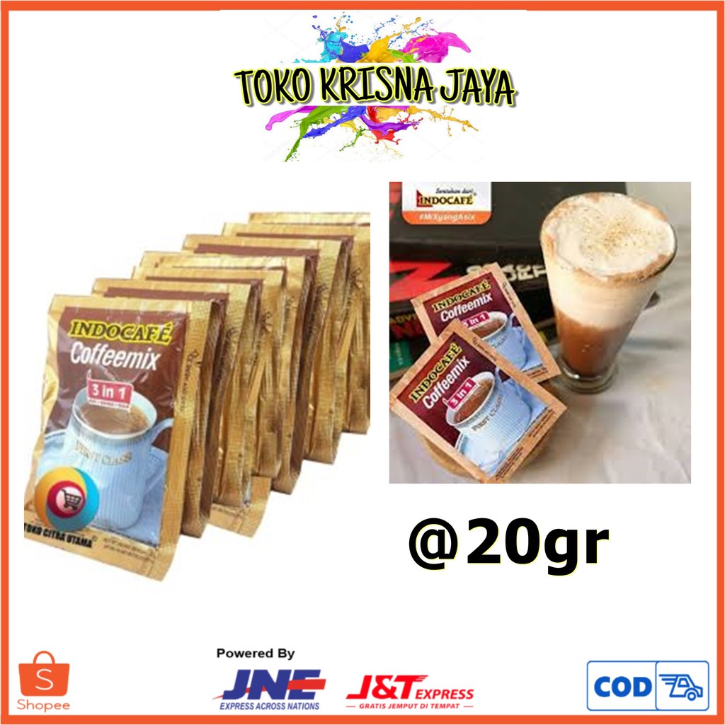 

KOPI INDOCAFE COFFEEMIX SACHET 20GR 1 RENCENG ISI 10 BUNGKUS