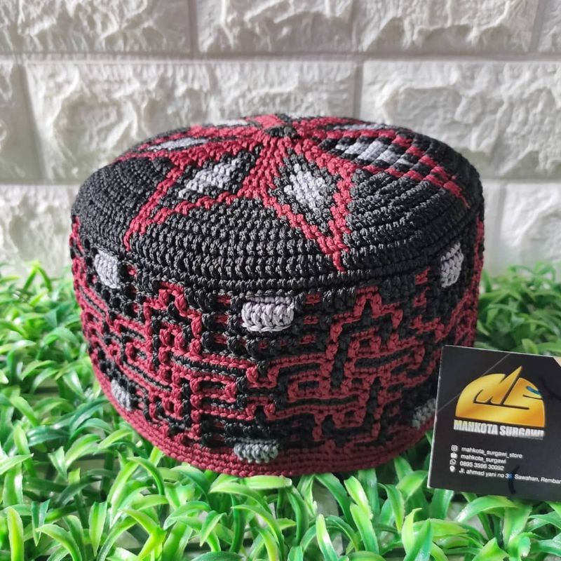 PECI RAJUT HANDMADE MOTIF MOZAIK CHAIN