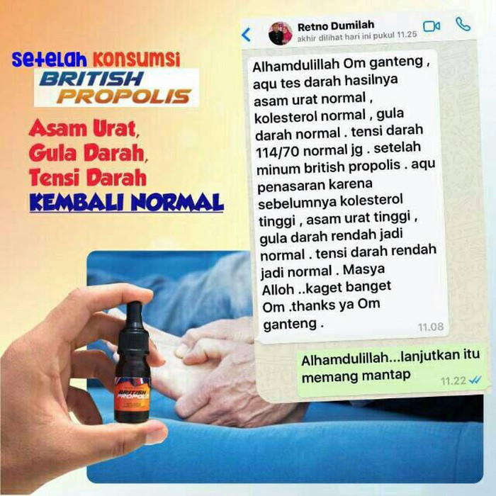 BRITISH PROPOLIS PAKET 10 BOTOL AGEN PLUS|MENGOBATI KOLESTEROL DIABETES ASAM URAT|BISA BAYAR {COD}