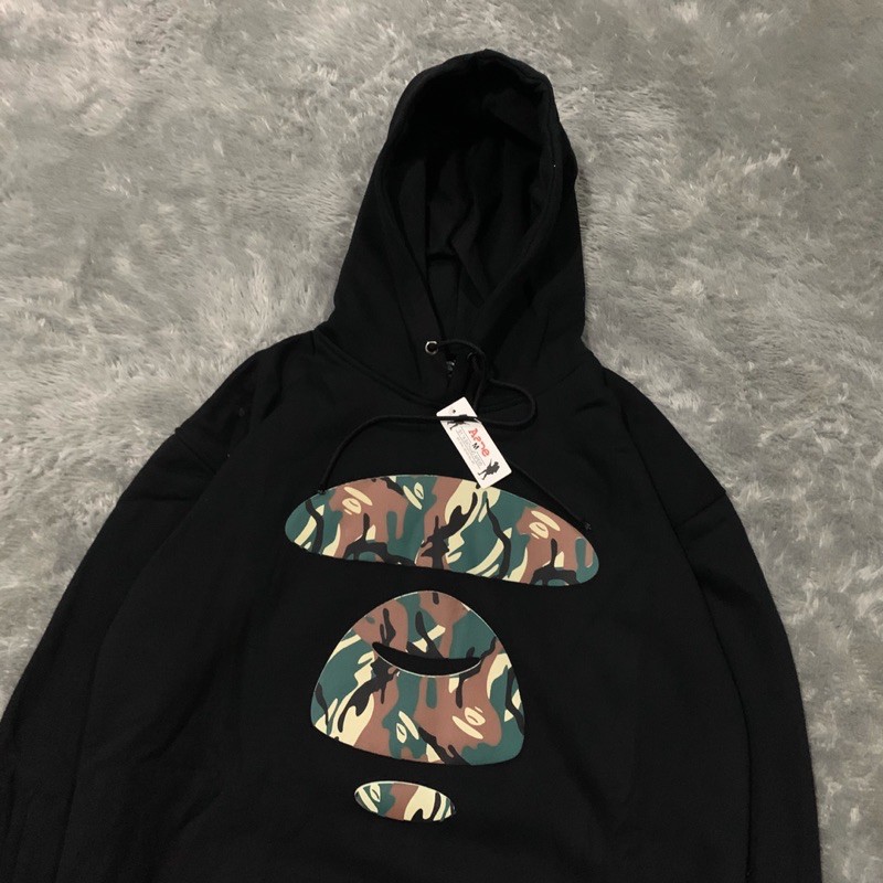 Sweater Hoodie Aape Camo Logo Fulltag &amp; Lebel