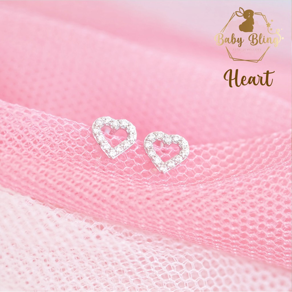 Anting Bayi &amp; Dewasa Baby Bling - Model Heart