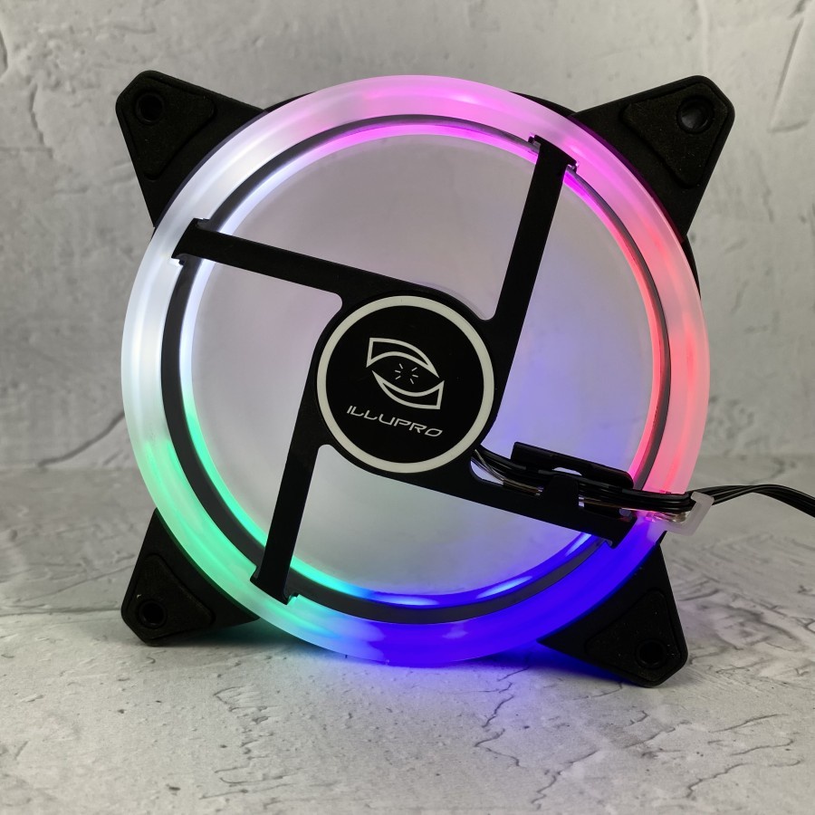 Illupro Saturn Dual Ring RGB Fan | Fan Casing 12 cm RGB | PC Fan Case