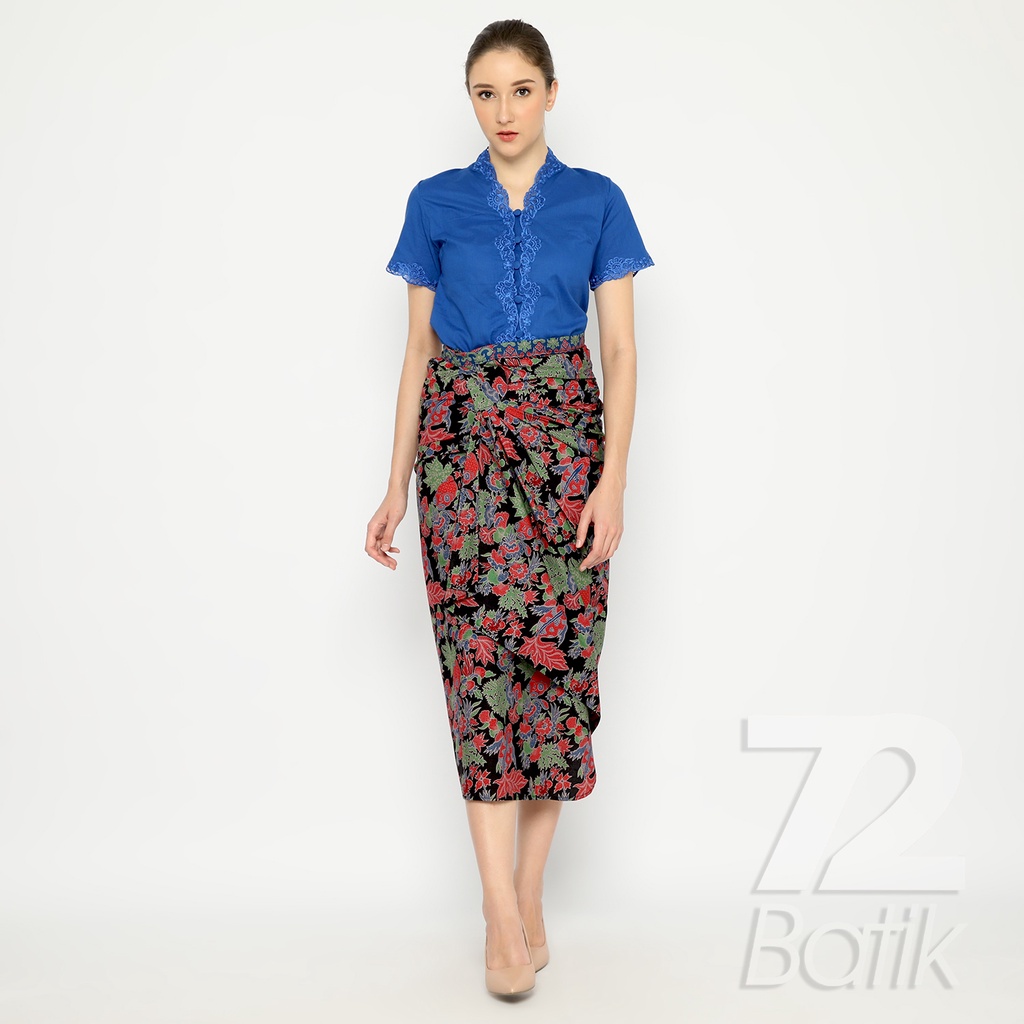 ROK LILIT BATIK Skirt Kebaya Instan Modern Wanita Motif Koi Warna Hitam Nila Hijau 727955 Cap 72 - Rok Batik Lilit Bawahan Skirt Kamen Kebaya Songket Batik Panjang Plisket Span Instan Jadi Bali Lembaran Premium Modern Untuk Wanita Kondangan