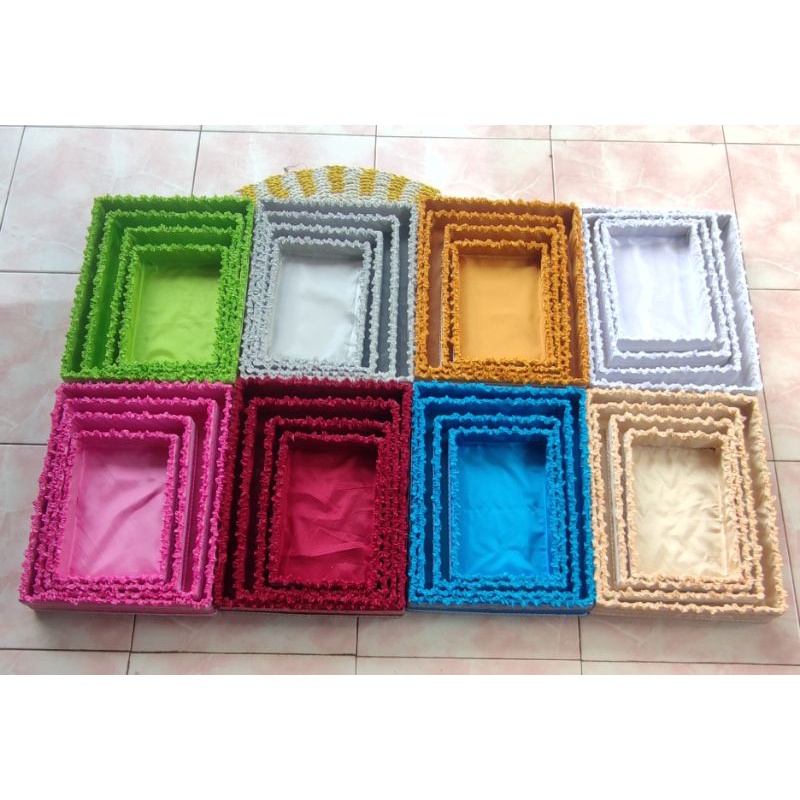 BAKI LAMARAN SESERAHAN PERNIKAHAN / HANTARAN KOTAK SESERAHAN LAMARAN SATU SET ISI 4