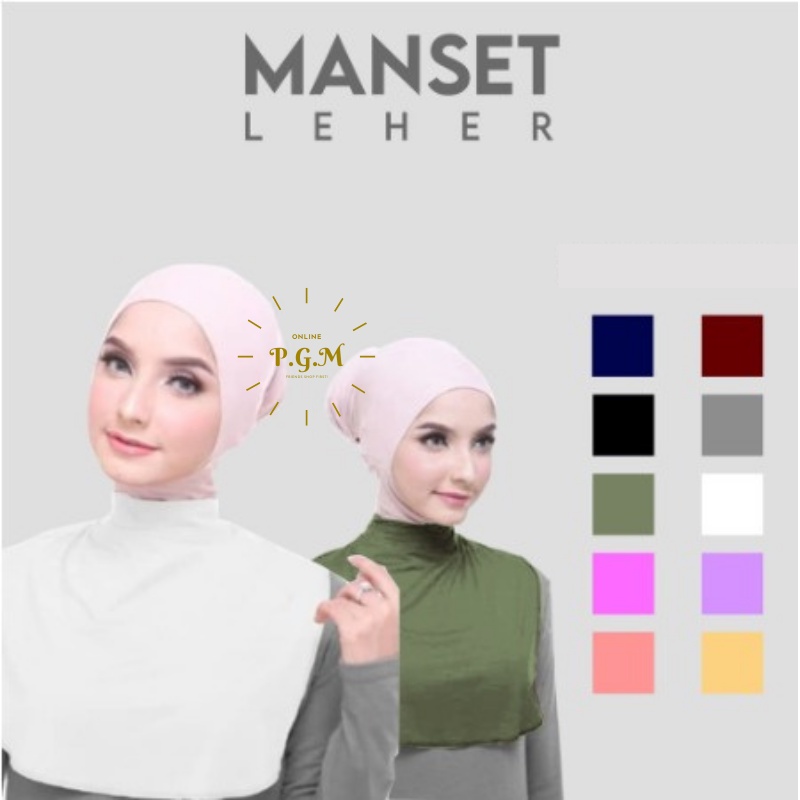 MANSET LEHER POLOS MANSET PENUTUP LEHER MANSET LEHER / DALAMAN JILBAB BAHAN KAOS BISA COD//PGM