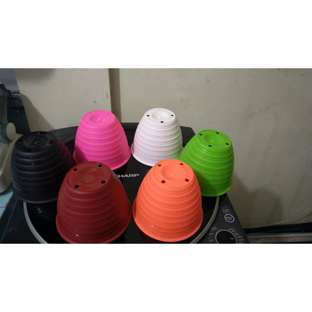 Pot Tawon Putih Pot Plastik Pot Tanaman Pot Bunga Pot Kaktus 21cm