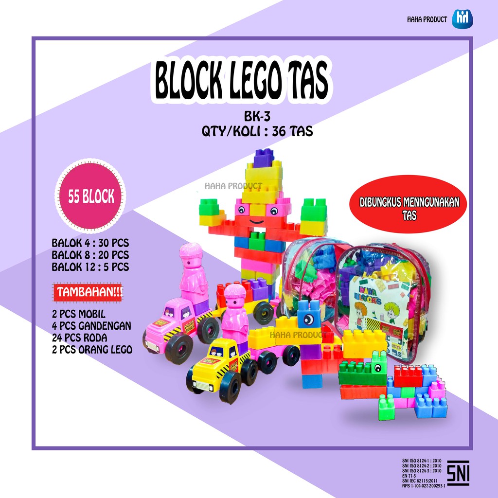 Block Lego Tas / Mainan Lego