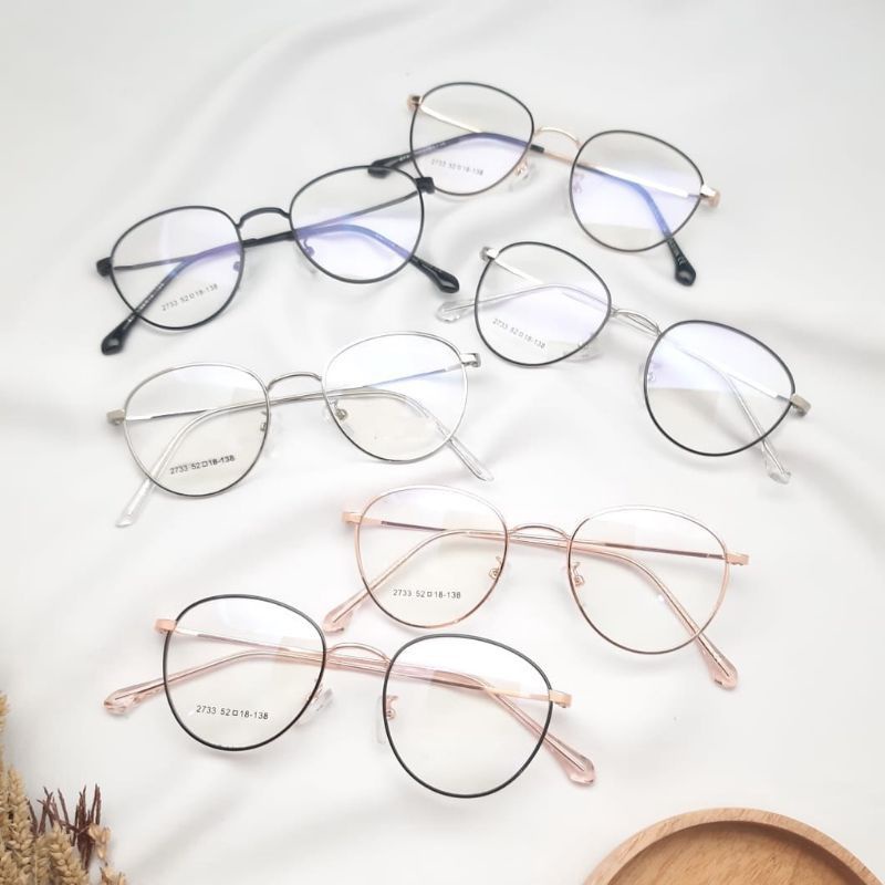 0KACAMATA 2733 (muka lecil) Kacamata lensa Bluecromic | Kacamata photocromic | Kacamata minus | frame minus antiradiasi | GRATIS MINUS DAN SILINDER