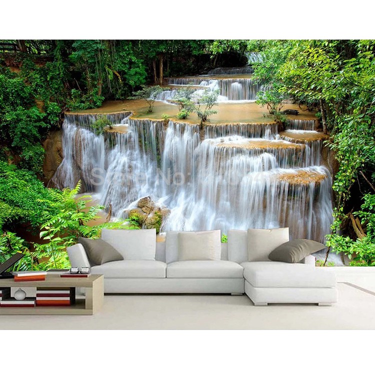 Pusat Custom Wallpaper Dinding Tembok Rumah , kamar tidur, ruang tamu , pemandangan 3D.