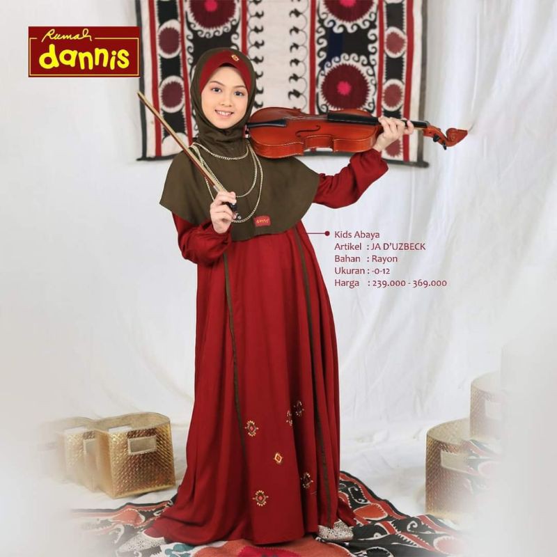 Dannis Jubah Anak D'UZBECK Merah