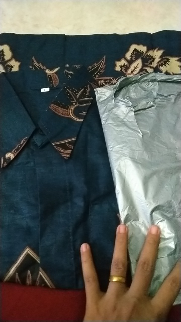 Kemeja Batik Pria Lengan Panjang Size M L Xl Xxl  Bswart Batik Hrb026 Kenongo Hem Panjang Padi