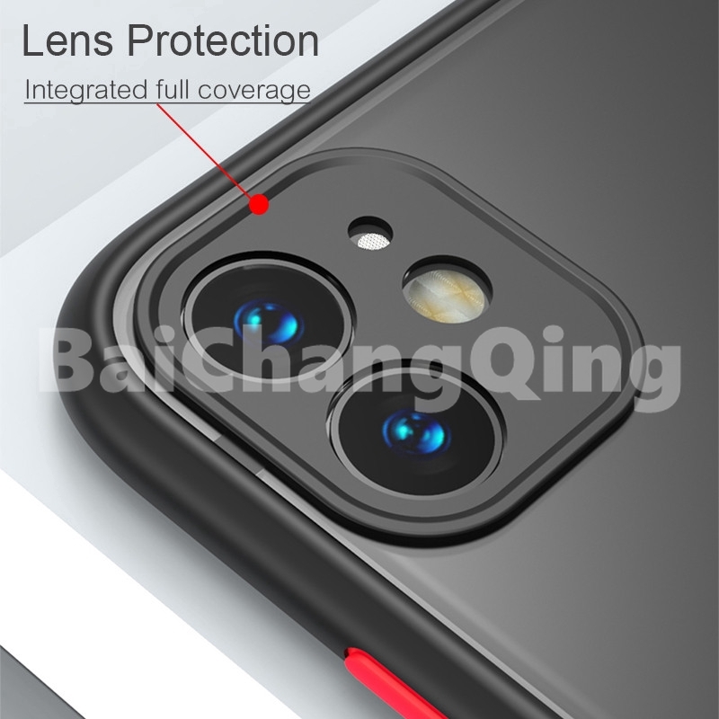 Camera Lens Protection Phone Case Matte PC Back Cover For iPhone 11 11 Pro Max 6 6S 7 8 Plus X XS Max XR Perlindungan lensa