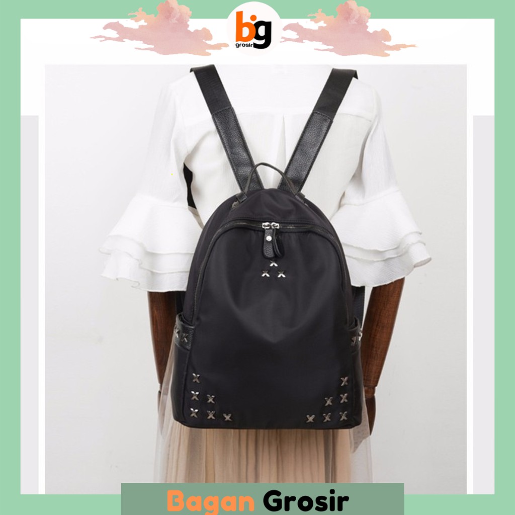 Tas Ransel Backpack Fashion Wanita Import Trendy Travel Tas Laptop Cewek Kekinian Ransel T243