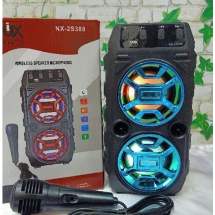 SPEAKER BLUETOOTH PORTABEL NIXNOX 2S188BT PLUS MIC KARAOKE X-BASS