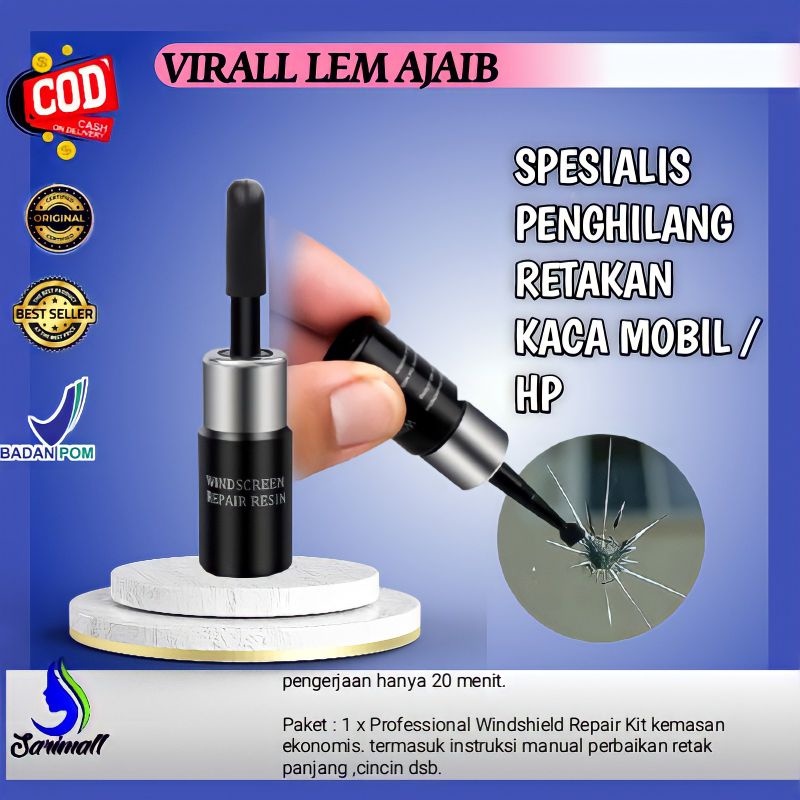 lem kaca super mobil retak / Lem kaca pecah / Lem Kaca Retak Mobil Retak Panjang Biasa Kaca Layar Lcd Hp Aquarium Pecah Serba Guna Terbukti Ampuh