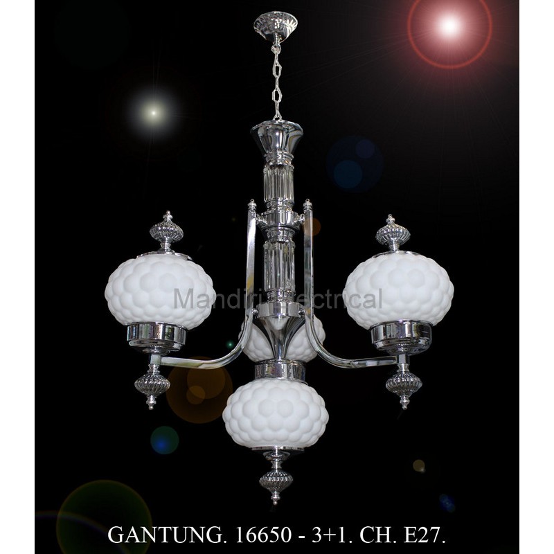 Lampu Hias Gantung Dekorasi Ruang Tamu 16650/3+1 CH-GD