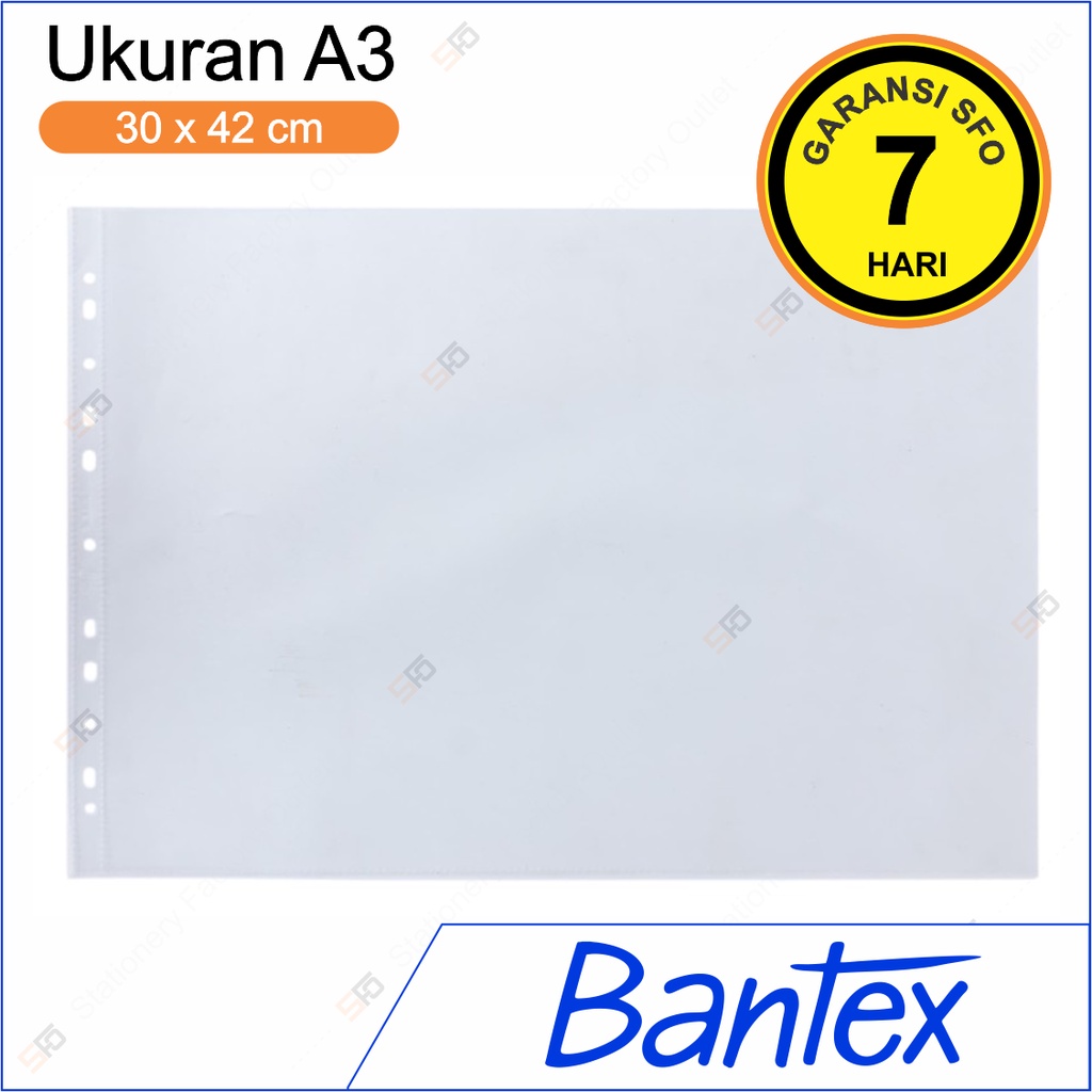 Sheet Protector / PP Pocket A3 Bantex Landscape - Satuan