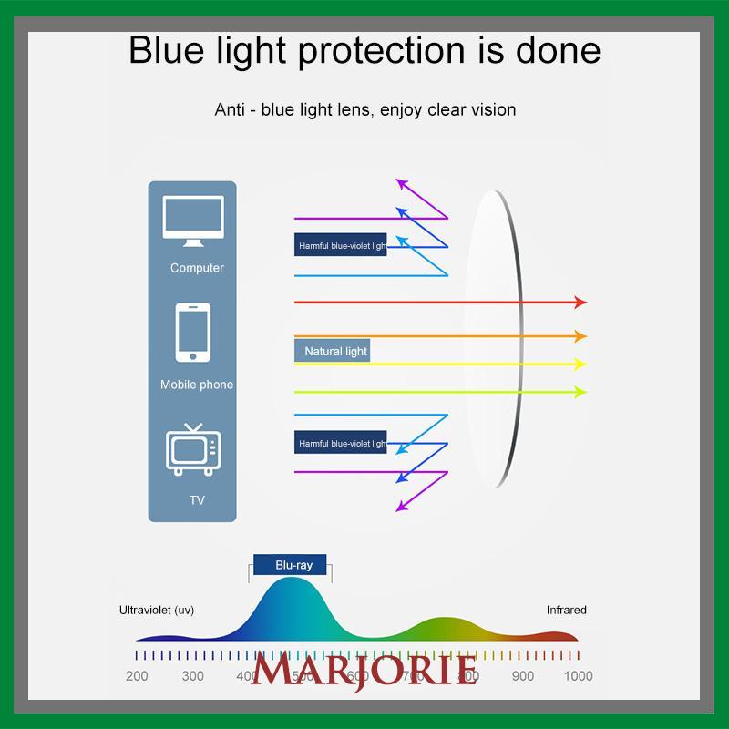 Fashion Kacamata Optik Cahaya Anti-Biru Plastik HD Ultra-ringan-MJD