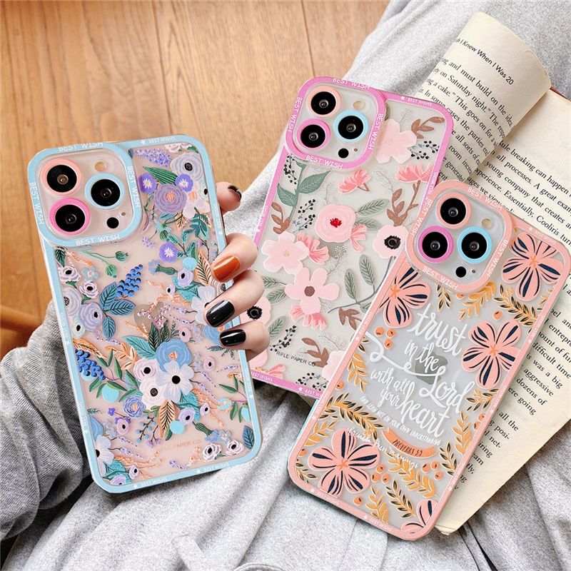 Fashion Case for Samsung Galaxy A03S A22 4G A52S A52 A72 A02S A02 A12 A11 M11 M12 A21S A51 A71 A50S A30S A50 A20S A10S A20 A30 A70 Beatiful Garden Party Flower Embossed Rifles Paper Camera Protective Phone Cover Rixuan