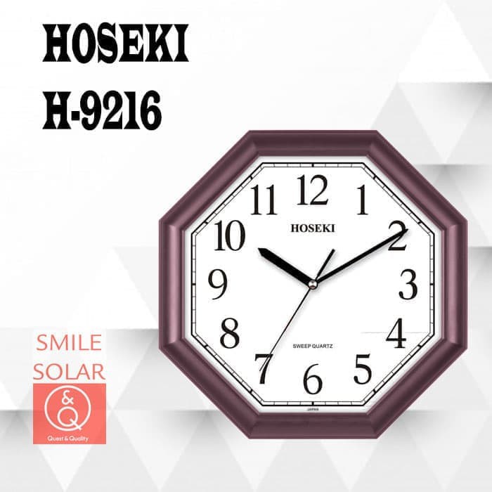 Wall Clock Jam Dinding Unik Oktagon Rumah/Kantor Murah H-9216