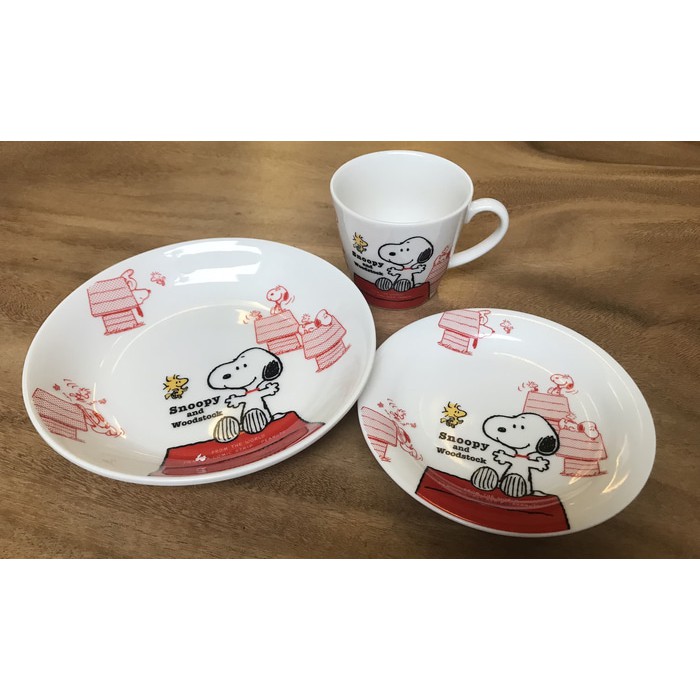 snoopy plate set / piring set snoopy