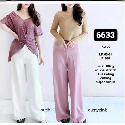 [ALLSIZE] PREMIUM KULOT HIGHWAIST JUMBO (BERAT 330gr) CELANA PANJANG WANITA (BAYAR DITEMPAT)