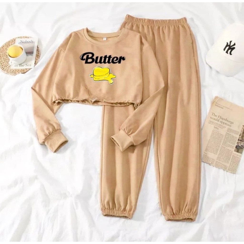 JAYA.Co Setelan BUTTER (Sweater + Celana Jogger)