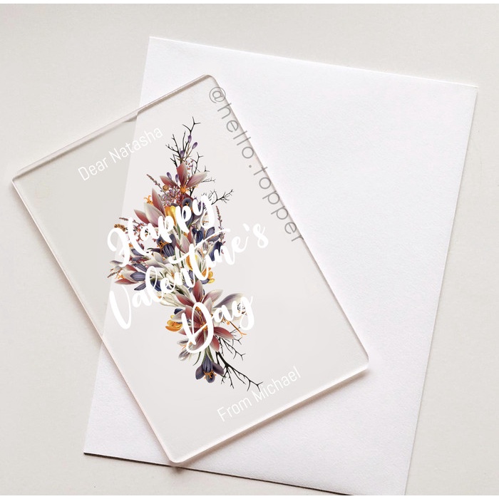 

Acrylic Valentine Anniversary Card | Kartu Ucapan Akrilik Anniversary Elegan