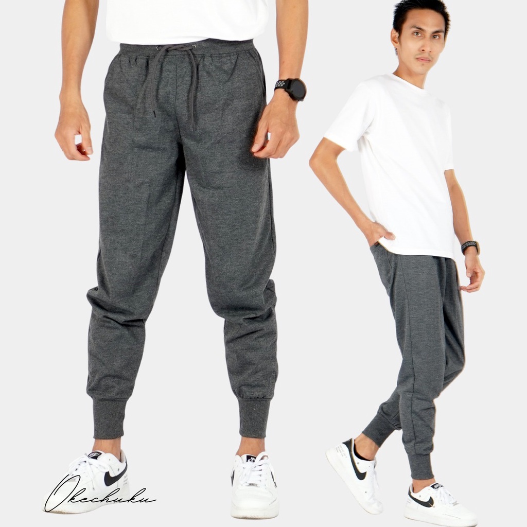 OKECHUKU Brooklyn Celana Panjang Pria Polos Basic Jogger Pant / Joger Pants-3