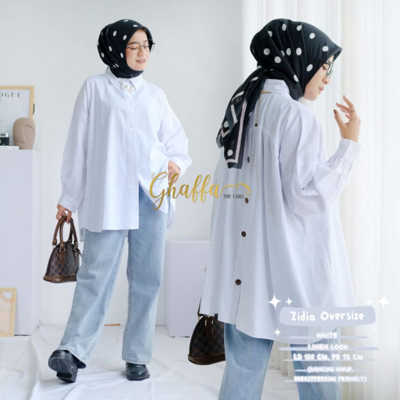 Blouse oversize muslimah / Zidia oversize by ghaffa the label / Oversize muslimah polos