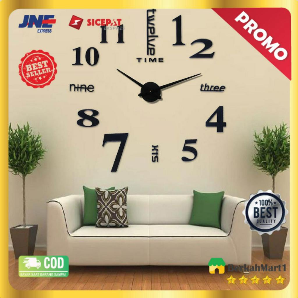 Taffware Jam Dinding Besar DIY Giant Clock Quartz 80-130cm - DIY-101