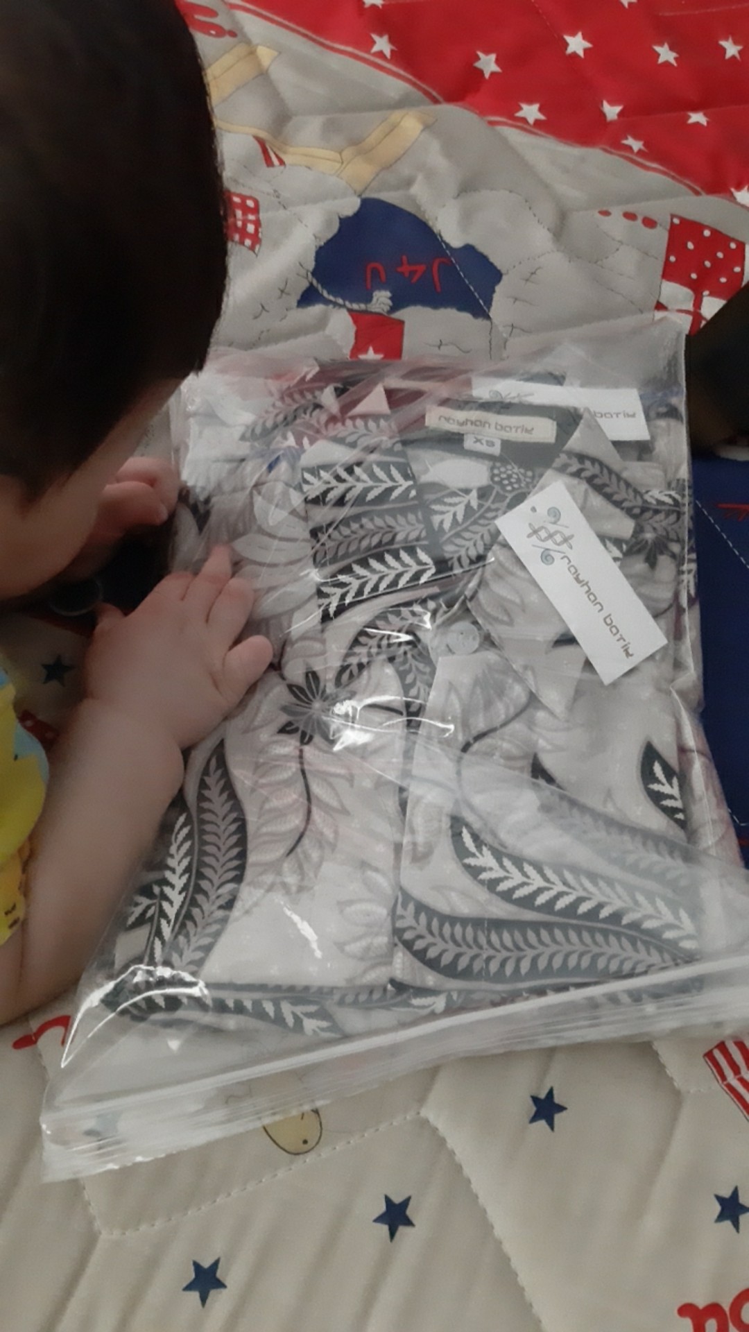 Kemeja Batik Anak Navy Series By Rayhan Batik