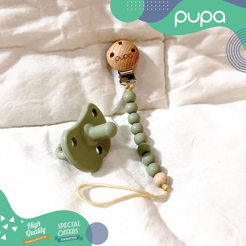 Empeng Bayi / Dot Bayi Silikon + Teether Gelang Silicone Pacifier Baby PUPA