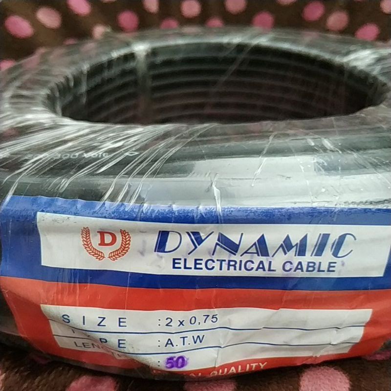 KABEL AUDIO NYMHYO 2X0.75 / 2x1.5 SERABUT HITAM PUTIH