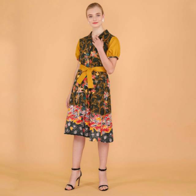 Kania dress batik tulis - artistic jade