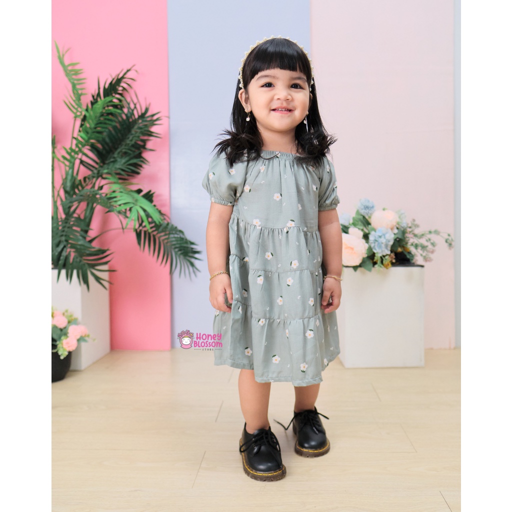 HONEYBLOSSOM dress bayi / dress bayi perempuan 6 12 bulan motif bunga cantik emily