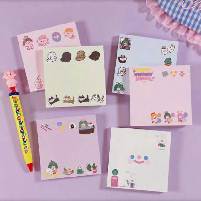 

Cute Memopad Sticky Notes 80 lembar