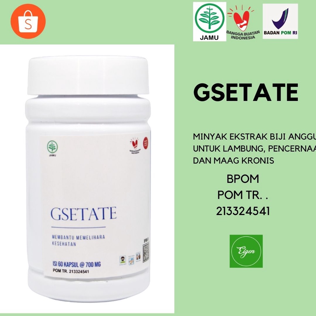 GSETATE- OBAT SAKIT MAAG, OBAT SAKIT LAMBUNG KRONIS, LUKA SALURAN PENCERNAAN OBAT HERBAL SAKIT PENCE