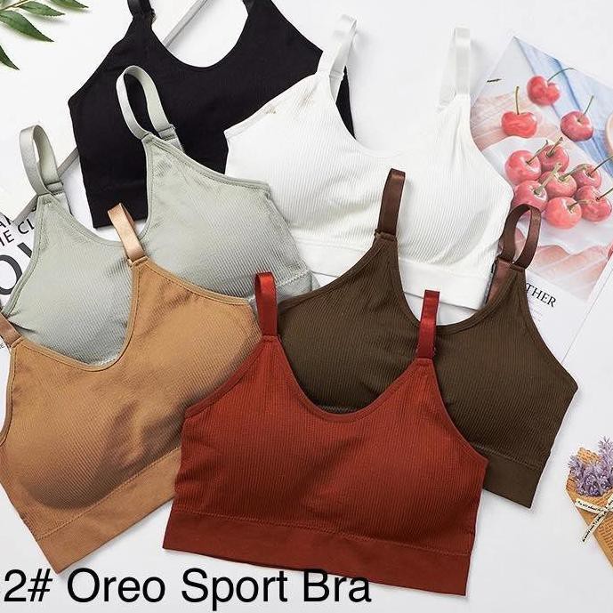 6JIJ RX FASHION BRA / BH OREO SPORT 1182  YOGA FASHION WANITA BAHAN HALUS BH TANPA KAWAT BRA IMPORT